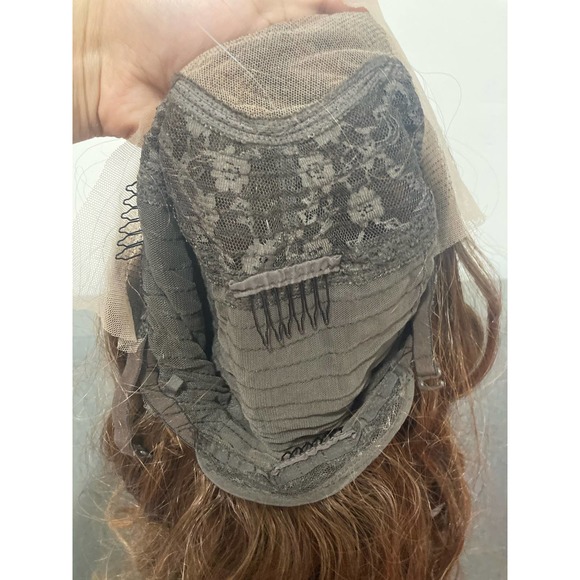 Miona beauty lena curly long dark wig lace front brown blonde money piece women - Picture 8 of 10